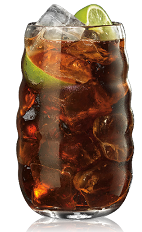 The Bacardi Cuba Libre is a drink made famous in South Florida, as a reminder that Cuba was once free, and it can be free again some day. A brown drink made from Bacardi golden rum and coke, with lime for garnish, and served over ice in a highball glass.