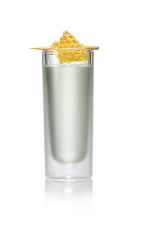 The Bee's Knees Shot is made from Stoli Sticki honey vodka, honey and lemon juice, and served in a chilled shot glass.