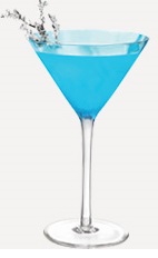 Bringing together fruity blends of vodkas and citrus liqueurs, this blue colored cocktail is the perfect ice breaker. The Blue Ice Martini drink recipe is made from Burnett's citrus vodka, raspberry vodka, blue curacao, triple sec and sweet & sour mix, and served in a chilled cocktail glass.