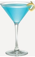 The Blue Lagoon Martini harkens back to a young Brooke Shields and coconuts... A blue colored cocktail recipe made from Burnett's blueberry vodka, blue curacao and melon liqueur, and served in a chilled cocktail glass.