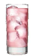 The Bubble Trouble is a pink colored drink recipe made from Three Olives bubble vodka, grenadine and club soda, and served over ice in a highball glass.