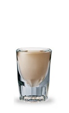 The Buttery Nipple is a smooth brown shot made from DeKuyper Buttershots butterscotch schnapps and Bailey's Irish cream, and served in a chilled shot glass.