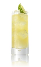 Fire up your nightlife with this lively drink recipe. The Cali Swizzle cocktail is made from Caliche rum, pineapple juice, orange juice, lime juice, Falernum and club soda, and served over ice in a highball glass.