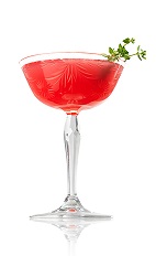 If you find yourself living on Tulsa time and need a break, reset your clock to Cali time. The Cali Thyme is a red colored cocktail recipe made from Caliche Puerto Rican rum, triple sec, lemon juice, pomegranate juice, fresh thyme and agave nectar, and served in a chilled cocktail glass.