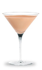 The Chocolate Martini is a brown colored cocktail made from dark creme de cacao, vanilla vodka and Irish cream, and served in a chilled cocktail glass.