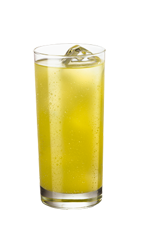 The Citrus Dream is a yellow drink made from Smirnoff citrus vodka and pineapple juice, and served over ice in a highball glass.