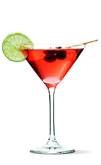 The Cran Cosmo is a red colored cocktail recipe made from UV Citrus vodka, triple sec, lime juice and cranberry juice, and served in a chilled cocktail glass.