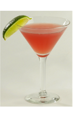 The Cucumber Cosmo is a refreshing variation of the classic Cosmopolitan cocktail. A pink colored drink made from Effen cucumber vodka, triple sec, simple syrup, lime juice and cranberry juice, and served in a chilled cocktail glass.