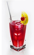 The Disaronno Cranberry Cooler is a refreshing red drink made form Disaronno, cranberry juice and tonic water, and served over ice in a highball glass.