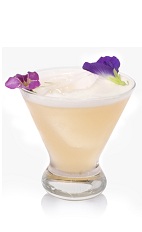 The Eau de Lavender is made form Patron tequila, lemon juice, lavender syrup, orange flower water and egg white, and served in a rocks glass or a cocktail glass.