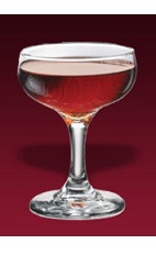 The Fat Like Budda cocktail recipe is made from Dubonnet Rouge, Flor de Cana aged rum, Benedictine and Cointreau orange liqueur, and served in a chilled cocktail glass.