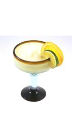 The Forth-Thrita is a luxurious variation of the classic Margarita cocktail recipe. Made from Licor 43, tequila, sour mix, orange and lemon, and served in a salt-rimmed margarita glass.