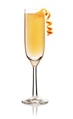 The Florida 75 is an American take on the classic French 75 cocktail. Made from Beefeater gin, pink grapefruit juice, simple syrup and champagne, and served with a grapefruit twist in a chilled champagne flute.