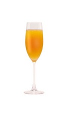 The Grand Mimosa is a classic orange cocktail made from Grand Marnier, orange juice and chilled champagne, and served in a chilled champagne flute.