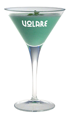 The Green Day is a green colored cocktail recipe made from Volare Peppermint Green liqueur, brandy and heavy cream, and served in a chilled cocktail glass garnished with fresh mint.
