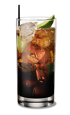 The Kahlua and Club Soda drink is made from Kahlua coffee liqueur, club soda and lime, and served over ice in a highball glass.