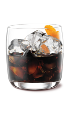 The Kahlua on the Rocks is a classic drink made from Kahlua coffee liqueur and orange, and served over ice in an old-fashioned glass.