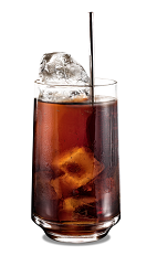 The Kahlua Root Beer drink is made from Kahlua coffee liqueur and root beer, and served over ice in a highball glass.