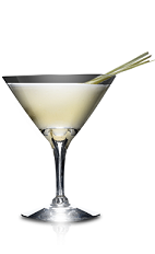 The Lemongrass Martini cocktail recipe is made from Danzka Grapefruit vodka, Cointreau orange liqueur, lemongrass, lime and simple syrup, and served in a chilled cocktail glass.