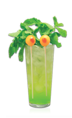The Limon-stro is a monstrously scary drink recipe perfect for a Halloween party. A green colored concoction made from Don Q Limon rum, pineapple juice, melon liqueur, club soda, mint and olives, and served over ice in a highball glass.