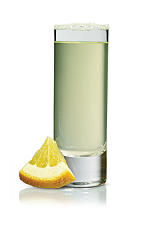 The Lucious Lemon Drop shot is made from Stoli Citros citrus vodka, lemon juice and agave nectar, and served in a chilled shot glass.