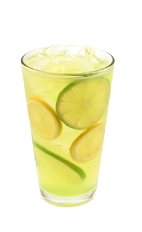 The Mango Lemonade is a light citrus drink perfect for the summertime. A yellow colored drink made from Smirnoff mango vodka, lemonade, lime juice and lemon-lime soda, and served over ice in a highball glass with lemon and lime slices.
