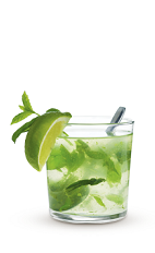 The Mojito Cruzan is Cruzan Rum's answer to the classic Mojito cocktail recipe. Made from Cruzan light rum, lime juice, simple syrup, mint and club soda, and served over ice in a rocks glass.