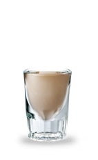 The Oatmeal Cookie is a brown shot made from DeKuyper Buttershots, amaretto, Hot Damn! cinnamon schnapps and Bailey's Irish cream, and served in a chilled shot glass.
