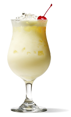 The Pina Colada is one of the classic tropical drinks. Made from white rum, coconut milk and pineapple, and served in a hurricane glass.