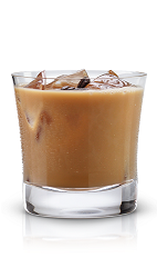 The Russian Coffee is a unique twist on the classic Black Russian cocktail. A brown colored drink made from New Amsterdam vodka, coffee, triple sec and milk, and served over ice in a rocks glass.