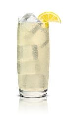 The Salty Sweet Sour drink is made from Stoli Salted Karamel vodka and lemonade, and served over ice in a highball glass.