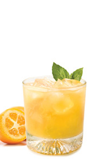 The Triple Orange Caipirinha combines Italian and Brazilian flavors into a traditional Brazilian drink recipe. An orange colored cocktail made from Gran Gala Triple Orange liqueur, Cachaca 51, kumquats, lime and basil, and served in a rocks glass over ice.
