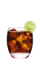 The Vanilla Vodka and Coke drink is made from Smirnoff Vanilla vodka, Coca-Cola and lime, and served over ice in a rocks glass.