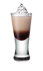 The Whipped Java shot is made from Smirnoff Whipped Cream vodka, Bailey's Irish cream and whipped cream and chocolate shavings, and served in a chilled shot glass.
