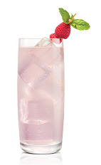 The White Greyhound drink is made from Stoli White Pomegranik vodka, pink grapefruit juice, lemon juice and simple syrup, and served over ice in a highball glass.