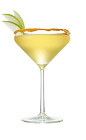 The Kissed Caramel Appletini is an orange colored cocktail made from Smirnoff Kissed Caramel vodka, apple juice, lemon juice and simple syrup, and served in a caramel rimmed cocktail glass.