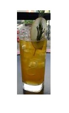 The 4th and Pimms drink recipe is made from Boca Loca cachaca, Pimms No. 1, lemon juice, Calvados, simple syrup and ginger ale, and served over ice in a highball glass.