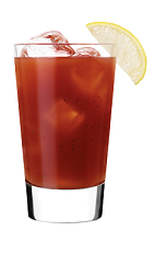 The 57 Wasabi Bloody Mary is a red colored drink made from Smirnoff No 57 vodka, tomato juice, worcestershire sauce, hot sauce, black pepper and wasabi, and served over ice in a highball glass.