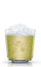 The Absolut Kiwi Cocktail is a refreshing green colored drink made from Absolut Citron lemon vodka, kiwi fruit and sugar, and served over ice in a rocks glass.