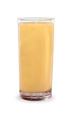 The Amaretto Stone Sour is an orange drink made from amaretto, orange juice and sour mix, and served over ice in a highball glass.