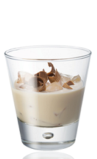 The Amarula Brandy and Cream is a cream colored drink made from Amarula cream liqueur, brandy, light cream and chocolate, and served over ice in a rocks glass.