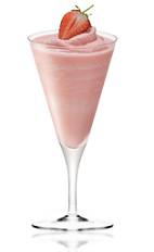 The Amarula Sunset is a pink colored drink made from Amarula cream liqueur, vodka, crushed ice and strawberry puree, and served in a chilled cocktail glass.