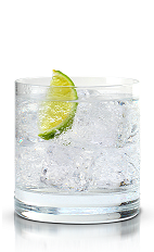 The Amsterdam Club soda is a crisp and refreshing clear colored drink made from New Amsterdam vodka, club soda, lime and lemon, and served over ice in a rocks glass.