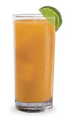 The Apple Colada is an orange drink made from DeKuyper Tropical Coconut schnapps and apple juice, and served over ice in a highball glass.