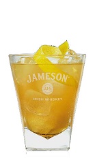 The Apricot Sour Jameson is an orange colored Saint Patrick's Day drink created in the fashion of traditional sour cocktails. Made from Jameson Irish whiskey, apricots, apricot brandy, apple juice and lemon juice, and served over ice in a rocks glass.