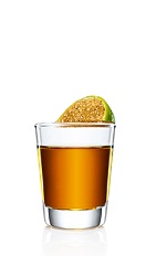 The Black Bite Shot is a variation of the traditional rum shot, with a little spicy surprise chasing it. A brown colored shot made from Malibu Black rum, cinnamon, sugar and lime, and served in a chilled shot glass.