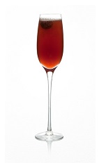 The Blackberry Pear Bellini is a Celtic version of the classic Bellini cocktail. A red colored drink made from Caorunn gin, blackberry brandy, pear juice and chilled champagne, and served in a chilled champagne flute.