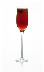 The Blackberry Pear Bellini is a Celtic version of the classic Bellini cocktail. A red colored drink made from Caorunn gin, blackberry brandy, pear juice and chilled champagne, and served in a chilled champagne flute.
