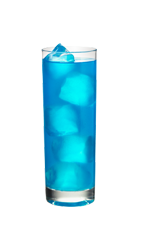 The Blue Breeze 1 is a blue drink made from Smirnoff whipped cream vodka, blue curacao and lemon-lime soda, and served over ice in a highball glass.