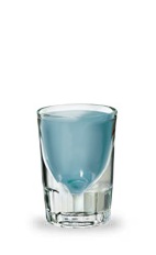 The Blue Hooter is a blue shot made from Pucker Island Punch Schnapps and Pucker Watermelon Schnapps, and served in a chilled shot glass. The cool blue shot is perfect for body shots.